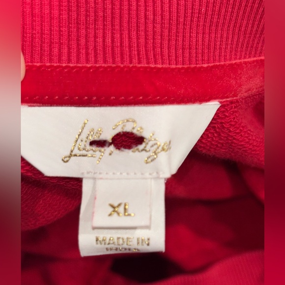 NWOT LILLY PULITZER Women's Ballad Bow Sweatshirt Size XL Red Cotton Casual Cozy - Picture 12 of 13